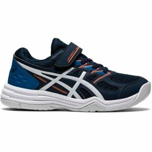 Asics UPCOURT 4 PS Dětská indoorová obuv, Tmavě modrá,Bílá, velikost 1