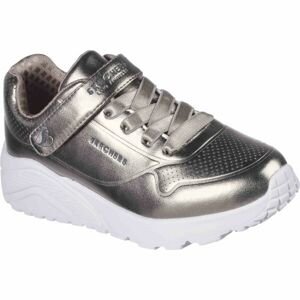Skechers UNO LITE Dívčí volnočasová obuv, stříbrná, velikost