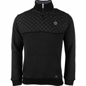 Sergio Tacchini JACOPO HALF ZIP Pánská mikina, Černá,Tmavě šedá, velikost XXL