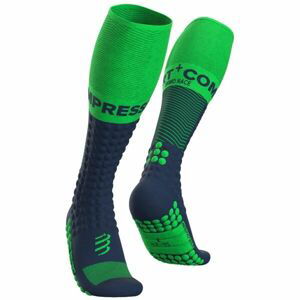 Compressport SKIMO FULL SOCKS Zimní kompresní podkolenky, zelená, velikost T1