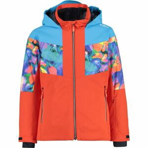 CMP KID GIRL JACKET FIX HOOD  128 - Dívčí lyžařská bunda