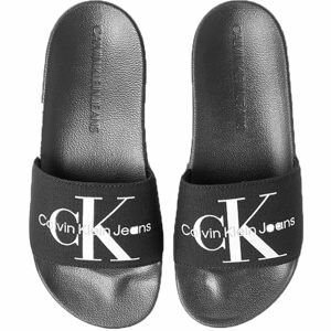 Calvin Klein SLIDE MONOGRAM CO Dámské pantofle, černá, velikost