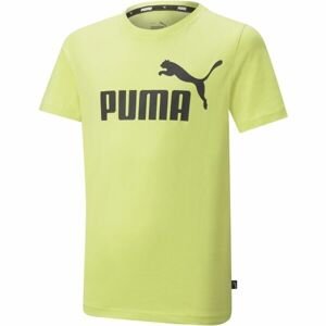 Puma ESS LOGO TEE B Chlapecké triko, Světle zelená,Černá, velikost 116
