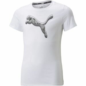 Puma ALPHA TEE Dívčí triko, bílá, velikost