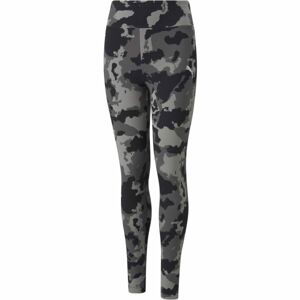 Puma ALPHA AOP LEGGINGS G Dívčí sportovní legíny, Černá,Tmavě šedá,Šedá, velikost