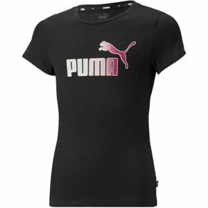 Puma ESSENTIALS+BLEACH LOGO TEE Dívčí triko, černá, velikost