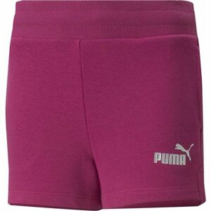 Puma ESSENTIALS SHORTS Dívčí kraťasy, vínová, veľkosť 128