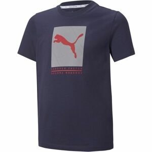Puma ACTIVE SPORTS GRAPHIC TEE B Dětské triko, Tmavě modrá,Bílá,Červená, velikost 116