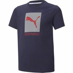 Puma ACTIVE SPORTS GRAPHIC TEE Dětské triko, tmavě modrá, veľkosť 128