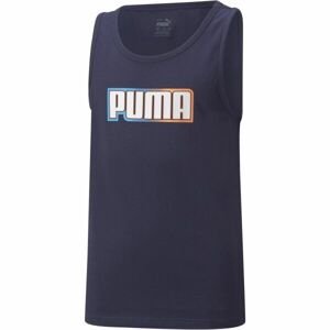 Puma ALPHA SLEEVELESS TEE Dětské, sportovní triko, Tmavě modrá,Mix, velikost 116