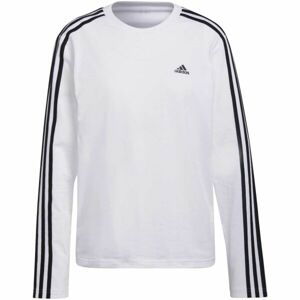 adidas 3-STRIPES LONGSLEEVE TEE Dámské tričko s dlouhým rukávem, bílá, veľkosť XS