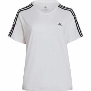 adidas 3S T Dámské tričko v plus size, bílá, velikost 4x