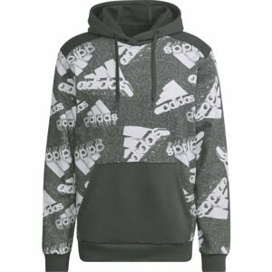 adidas BRAND LOVE HOODIE Pánská mikina, šedá, velikost