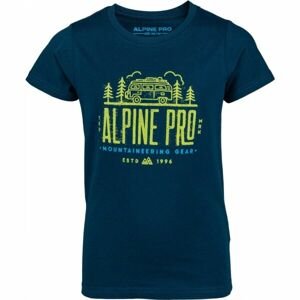 ALPINE PRO ANSOMO Chlapecké tričko, tmavě modrá, veľkosť 140-146