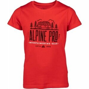 ALPINE PRO ANSOMO Chlapecké tričko, červená, veľkosť 152-158