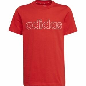 adidas LINEAR TEE Chlapecké tričko, červená, velikost