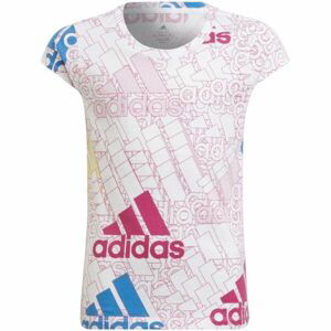 adidas BRAND LOVE TEE Dívčí tričko, mix, veľkosť 128