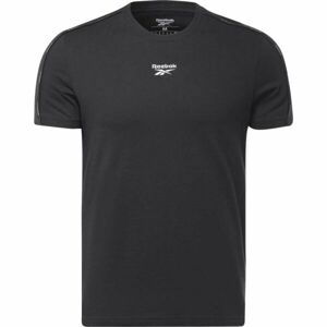 Reebok WOR PIPING TEE Pánské triko, černá, velikost XXL