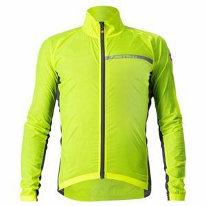 Castelli SQUADRA STRETCH Pánská větrovka na kolo, reflexní neon, velikost XXL