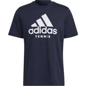 adidas TENNIS TEE Pánské tenisové tričko, tmavě modrá, veľkosť L