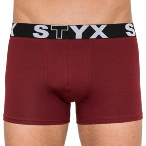 Styx MEN'S BOXERS LONG SPORTS RUBBER Pánské boxerky, vínová, veľkosť M