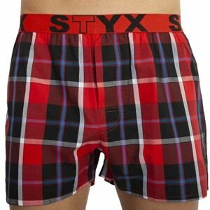 Styx MEN'S BOXERS SHORTS SPORTS RUBBER Pánské trenky, červená, velikost XXL