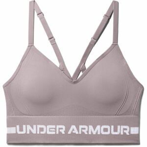 Under Armour SEAMLESS LOW LONG BRA Sportovní podprsenka, růžová, velikost S