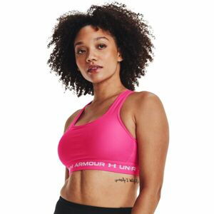 Under Armour CROSSBACK MID BRA Dámská podprsenka, Růžová,Bílá, velikost XS