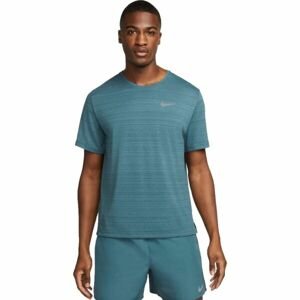 Nike DRI-FIT MILER Pánské běžecké tričko, tmavě zelená, velikost XL