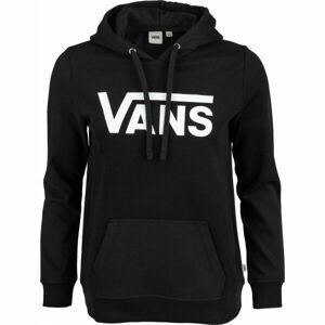 Vans WM DROP V LOGO HOOIE Dámská mikina, Černá,Bílá, velikost