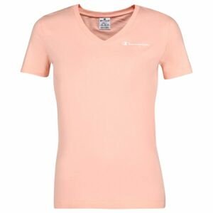 Champion V-NECK T-SHIRT Dámské tričko, lososová, velikost XS
