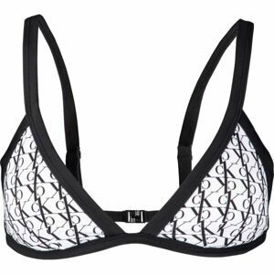 Calvin Klein CK1 MONOGRAM-S-TRIANGLE FIXED-RP Dámský vrchní díl plavek, bílá, velikost L