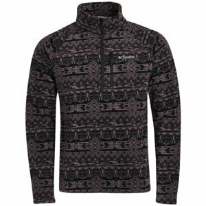 Columbia FAST TREK PRINTED HALF ZIP Pánská mikina, tmavě šedá, velikost XL