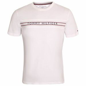 Tommy Hilfiger CLASSIC-CN SS TEE PRINT Pánské tričko, bílá, velikost L