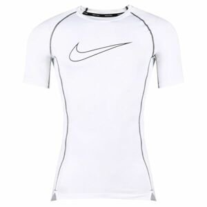 Nike PRO DRI-FIT Pánské funkční tričko, bílá, velikost