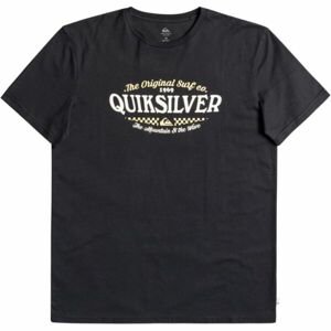 Quiksilver CHECKONIT M TEES Pánské triko, Černá,Bílá, velikost M