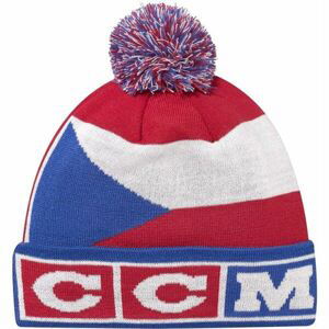 CCM FLAG POM KNIT TEAM CZECH Zimní čepice, červená, velikost