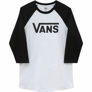 Vans CLASSIC VANS RAGLAN-B Pánské tričko, bílá, velikost S