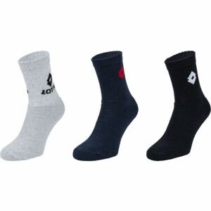 Lotto TENNIS 3P Unisex sportovní ponožky, černá, velikost 39-42