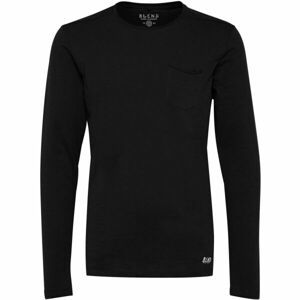 BLEND T-SHIRT L/S Pánské triko s dlouhým rukávem, černá, veľkosť XL