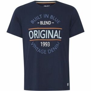 BLEND T-SHIRT S/S Pánské tričko, tmavě modrá, velikost L