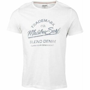 BLEND T-SHIRT SS Pánské tričko, Bílá,Tmavě šedá, velikost L