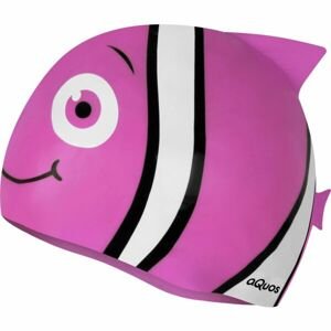 AQUOS CATLA Dětská plavecká čepice, růžová, velikost
