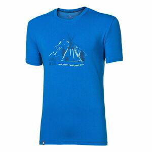 PROGRESS PIONEER TEEPEE Pánské triko s bambusem, modrá, veľkosť XL