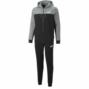 Puma ESS+HOODIED COLORBLOCK SUIT FL Pánská tepláková souprava, černá, velikost XL