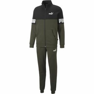 Puma POWER COLORBLOCK SUIT FL Pánská tepláková souprava, khaki, velikost M