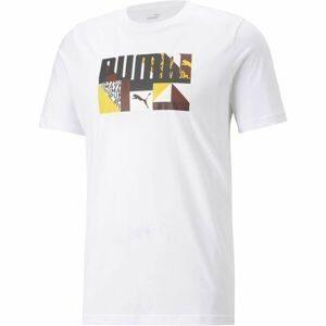 Puma MONOGRAM GRAPHIC TEE Pánské triko, bílá, velikost S