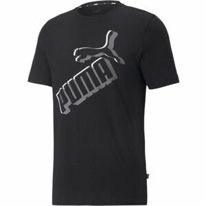 Puma ESS+BIG LOGO TEE Pánské triko, černá, velikost L