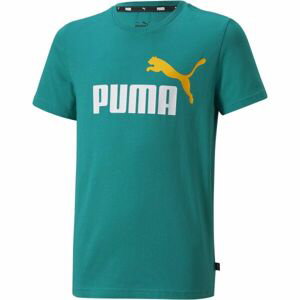 Puma ESS+2 COL LOGO TEE B Dětské triko, zelená, velikost 152