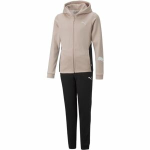 Puma CLASSIC HOODED TRACKSUIT Dívčí tepláková souprava, černá, veľkosť 164